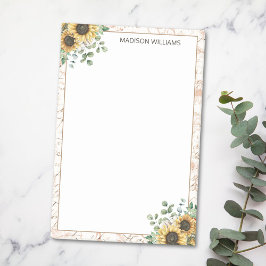 モノグラムのヴィンテージ素朴ひまわり ポストイット