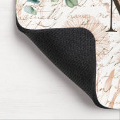 モノグラムのヴィンテージ素朴ひまわり マウスパッド (コーナー)