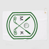 モノグラムの一流のイニシャル ゴルフタオル (横)