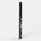 モノグラムの一流の白黒のダマスク織のiPhone 5の場合 Case-Mate iPhoneケース (裏面/右)