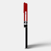 モノグラムの一流の赤い黒のストライプパターン Case-Mate iPhoneケース (裏面 / 左)