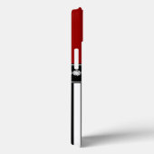 モノグラムの一流の赤い黒のストライプパターン Case-Mate iPhoneケース (裏面 / 右)