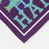 モノグラムの一流の雲の紫色 フリースブランケット (角)