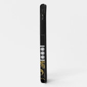 モノグラムの一流の黒い金ゴールドのダマスク織のiPhone 5の箱 Case-Mate iPhoneケース (裏面/左)