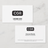 モノグラムの丸い背景の変化 名刺 (正面/裏面)