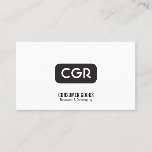 モノグラムの丸い背景の変化 名刺 (正面)