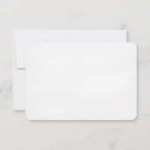 モノグラムの付いたリボンの返信カード 招待状 (裏面)