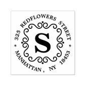 モノグラムの住所スタンプ セルフインキングスタンプ (デザイン)