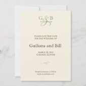 モノグラムの保存日付 セーブザデート (正面)