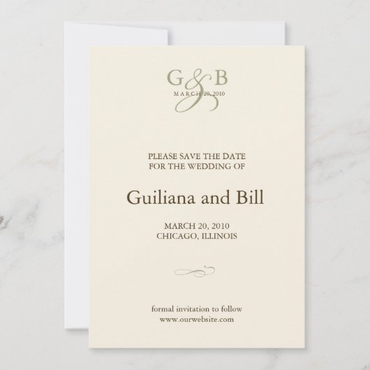 モノグラムの保存日付 セーブザデート (正面)