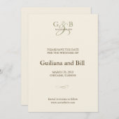 モノグラムの保存日付 セーブザデート (正面/裏面)