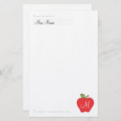 モノグラムの先生の文房具 便箋 (正面/裏面)