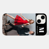モノグラムの写真モダンのパーソナライズされた名前 Case-Mate iPhoneケース (裏面 (横))