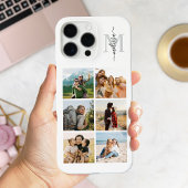 モノグラムの写真6枚コラージュ iPhoneケース