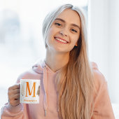 モノグラムの冬の挨拶パーソナライズされた: おもしろい コーヒーマグカップ