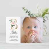 モノグラムの出産の発表 案内状 (スタンド正面)