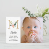 モノグラムの出産の発表 案内状 (スタンド正面)