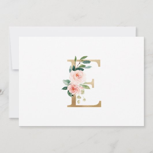 モノグラムの出産の発表 案内状 (裏面)