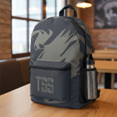 モノグラムの動揺してクール抽象芸術 プリントバックパック