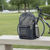 モノグラムの動揺してクール抽象芸術 プリントバックパック