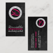 モノグラムの化粧の名刺 名刺 (正面/裏面)