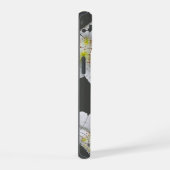 モノグラムの可愛エレガントいフローラアート炭 iPhone 15ケース (右側面)