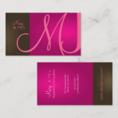 モノグラムの名刺とレトロカラー 名刺 (正面/裏面)