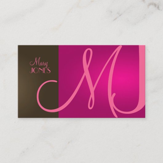 モノグラムの名刺とレトロカラー 名刺 (正面)