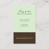 モノグラムの名刺とレトロカラー 名刺 (裏面)