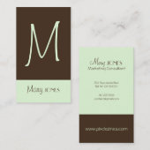 モノグラムの名刺とレトロカラー 名刺 (正面/裏面)