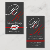 モノグラムの名刺のメーキャップアーティスト 名刺 (正面/裏面)