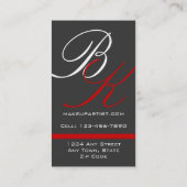 モノグラムの名刺のメーキャップアーティスト 名刺 (裏面)