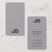 モノグラムの名刺モダン垂直テンプレート 名刺 (正面/裏面)