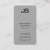 モノグラムの名刺モダン垂直テンプレート 名刺 (裏面)