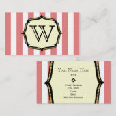 モノグラムの名刺-インスパイアヴィンテージのサーカス 名刺 (正面/裏面)