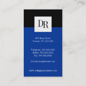 モノグラムの名刺 名刺 (裏面)