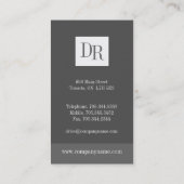 モノグラムの名刺 名刺 (裏面)