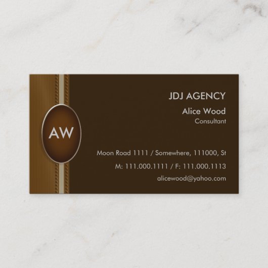 モノグラムの名刺 名刺 (正面)