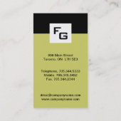 モノグラムの名刺 名刺 (裏面)