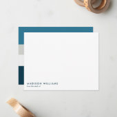 モノグラムの名前入り ノートカード (正面/裏面インサイチュ)