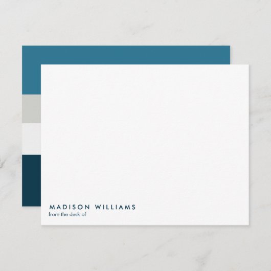 モノグラムの名前入り ノートカード (正面/裏面)