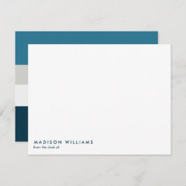 モノグラムの名前入り ノートカード