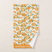 モノグラムの名前入り バスタオルセット (ハンドタオル)