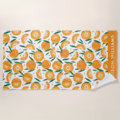 モノグラムの名前入り ビーチタオル (正面)