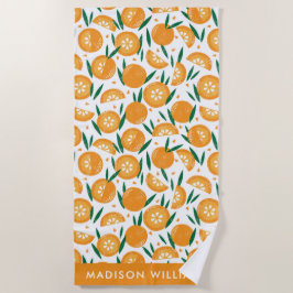 モノグラムの名前入り ビーチタオル