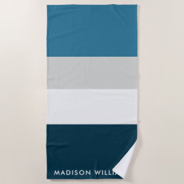 モノグラムの名前入り ビーチタオル