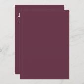 モノグラムの名前入り 招待状 (正面/裏面)