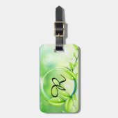 モノグラムの園芸植物の荷物のラベル ラゲッジタグ (正面縦)