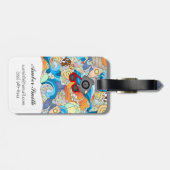 モノグラムの夏のおもしろいパターン ラゲッジタグ (裏面横)