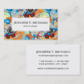 モノグラムの夏のおもしろいパターン 名刺 (正面/裏面)